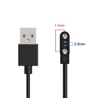 Зарядка мангитная USB для смарт часов 2 контакта (3.5 мм - 11 мм)