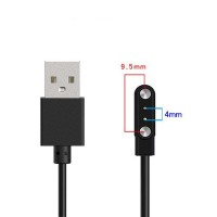 Зарядка мангитная USB для смарт часов 2 контакта (4 мм - 9.5 мм)
