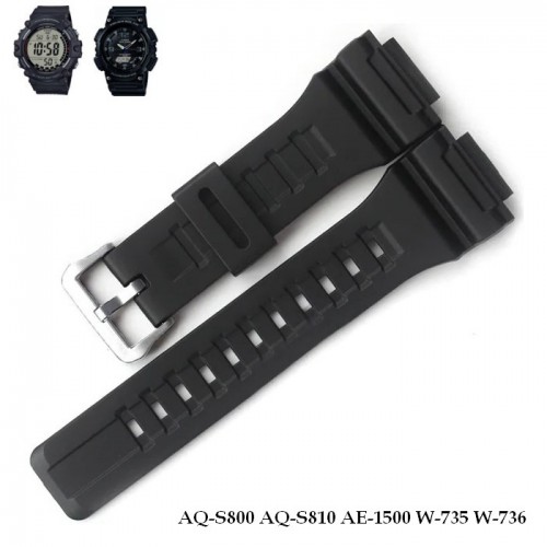 Ремешок для часов Casio AQ-S810 AE-1500 W-735 и др. Ремешок для часов Casio AQ-S810 AE-1500 W-735 и др.