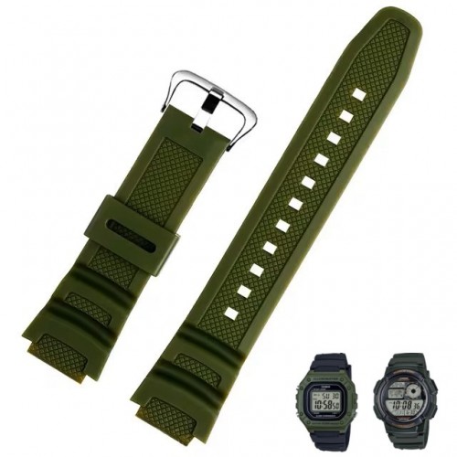 Ремешок для часов Casio AE-1000W зеленый
