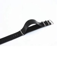 Ремешок для часов кожаный 20 мм черный (Straps 01-0220)