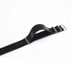 Ремешок для часов кожаный 20 мм черный (Straps 01-0220)