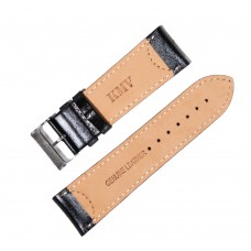 Ремешок для часов кожаный 22 мм черный (KMV S-16 22 L)