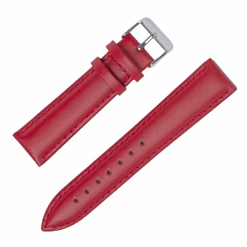 Ремешок для часов кожаный 20 мм красный (MA S-05 20 L)