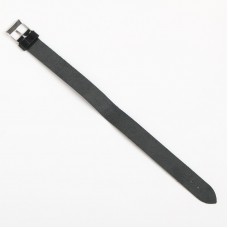 Ремешок для часов кожаный 16 мм черный (Straps 16-01)