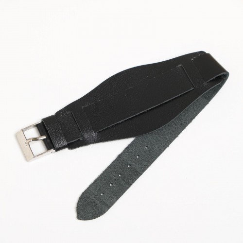 Ремешок для часов кожаный 18 мм черный (Straps 18-06)