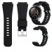 Ремешок для часов силиконовый 22 мм черный (подходит для Samsung, Amazfit, HUAWEI, Honor,  др.)