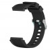 Ремешок для часов силиконовый 22 мм черный (подходит для Samsung, Amazfit, HUAWEI, Honor,  др.)