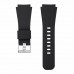 Ремешок для часов силиконовый 22 мм черный (подходит для Samsung, Amazfit, HUAWEI, Honor,  др.)