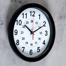 Часы настенные круглые "Классика 12-24", 28х28 см